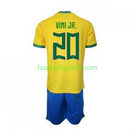 Tenue Brésil Vinicius Junior 20 Enfant Domicile World Cup 2022 Maillot de Foot